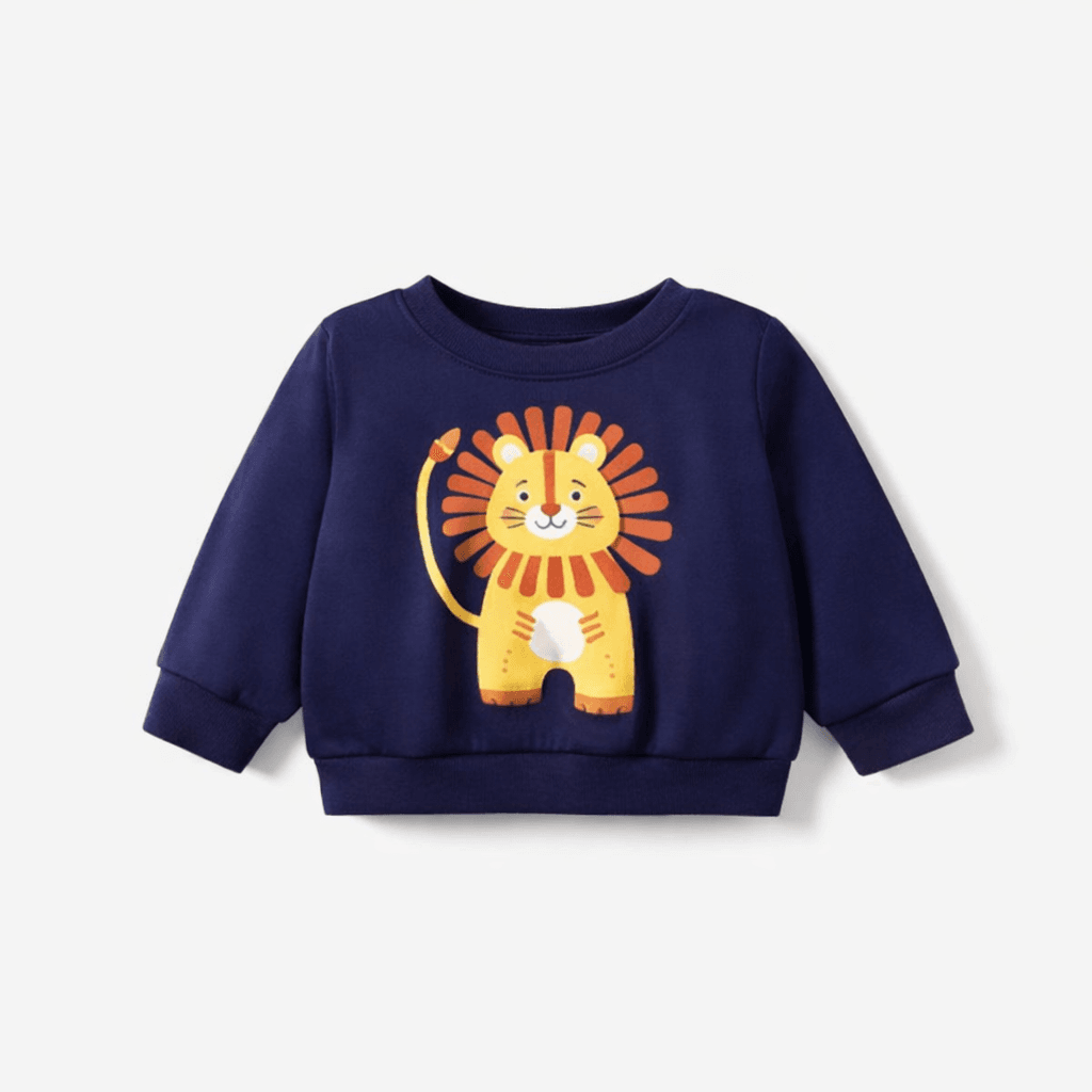 baby boy animal pattern sweatshirt