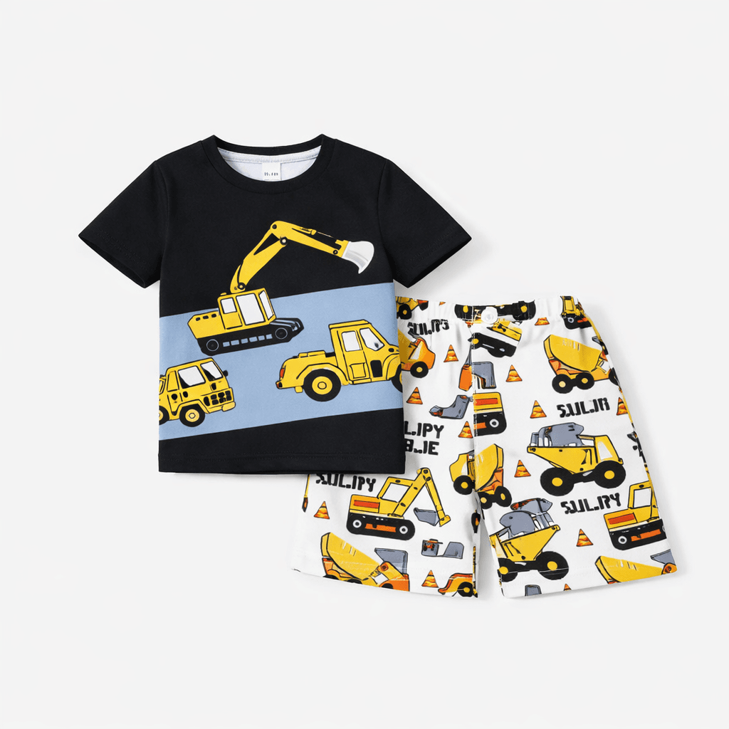 children's construction vehicle outfit set