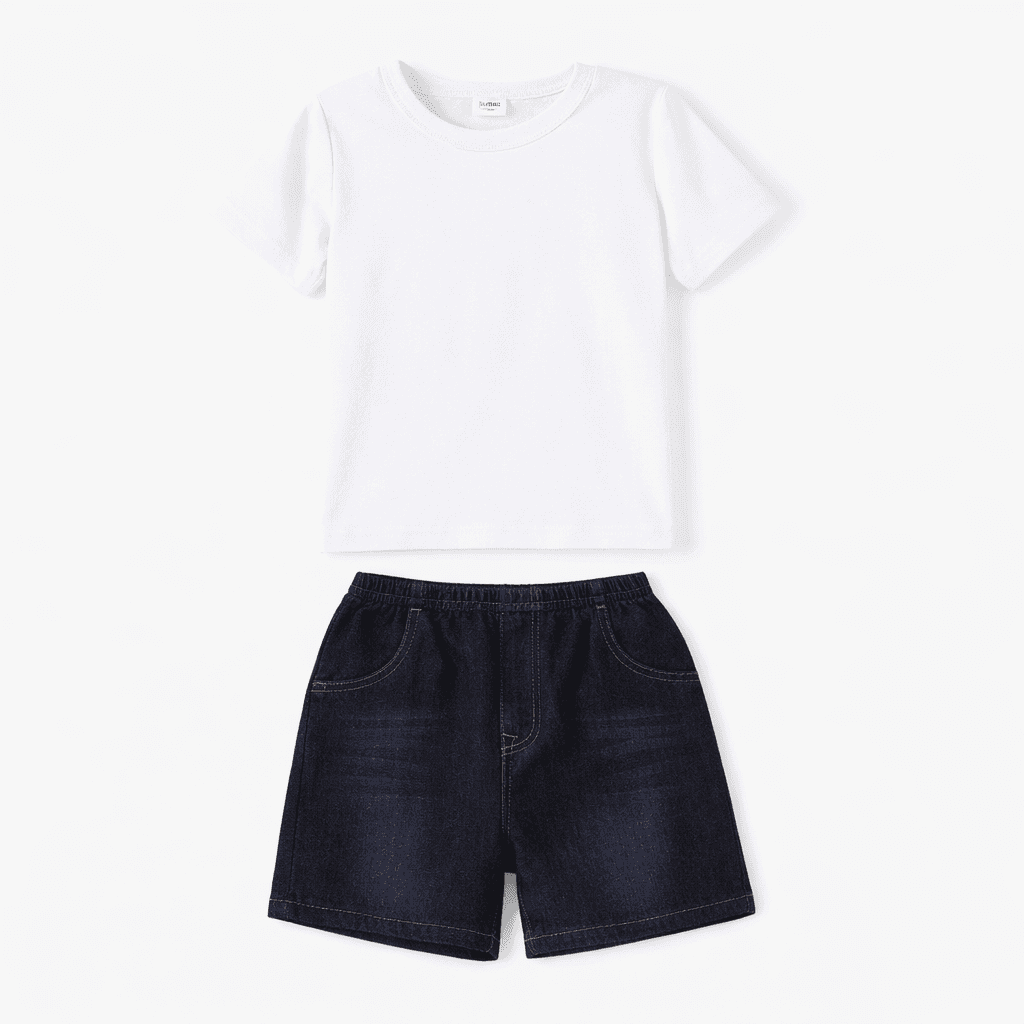 children's t-shirt and denim shorts set