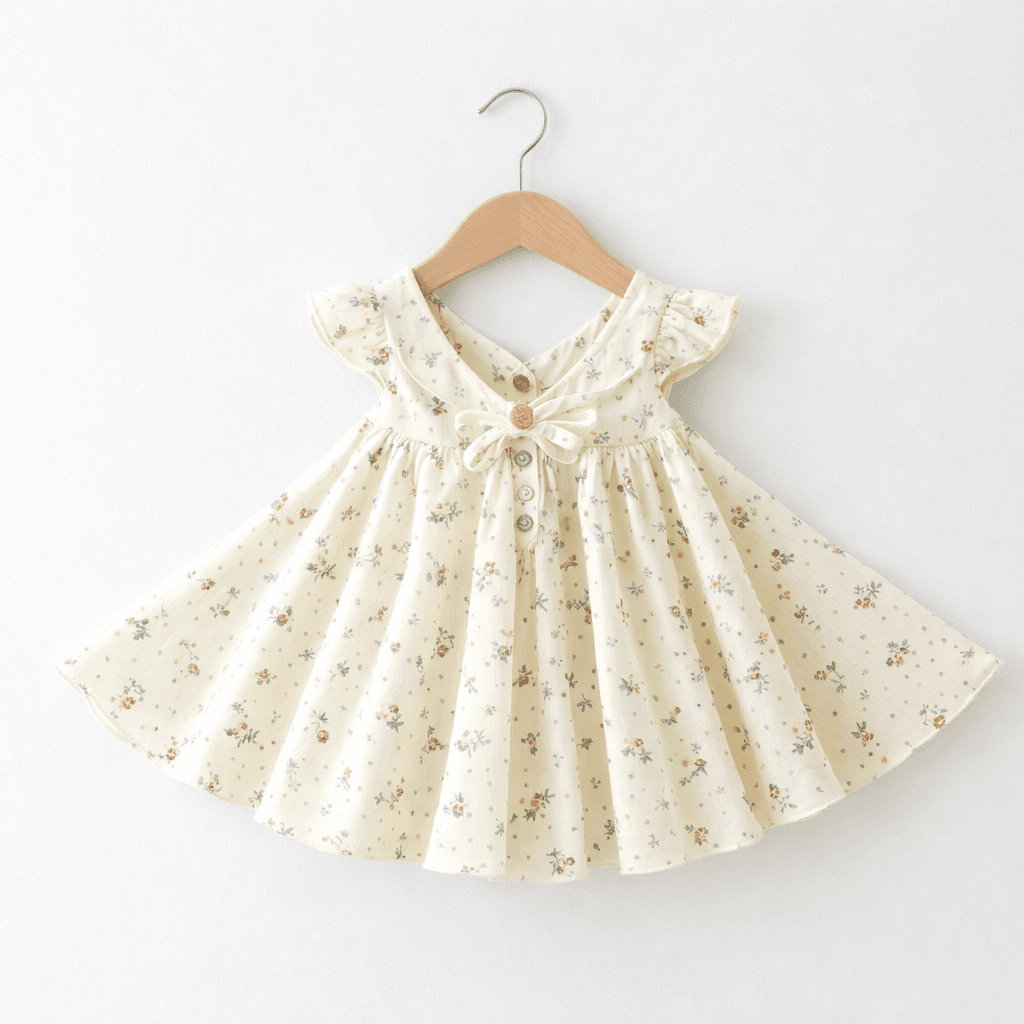 summer dress with cherry pattern