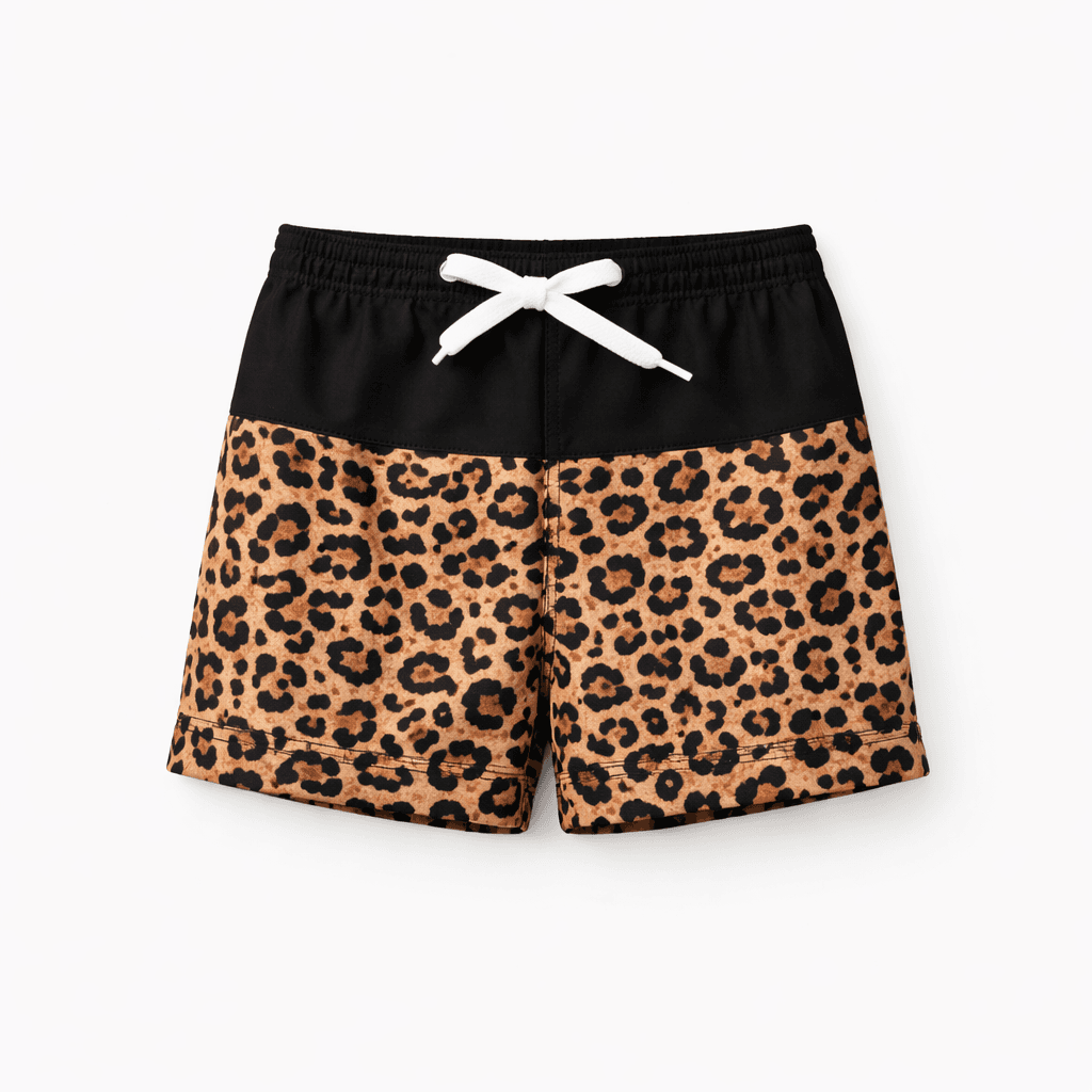 animal print swim short